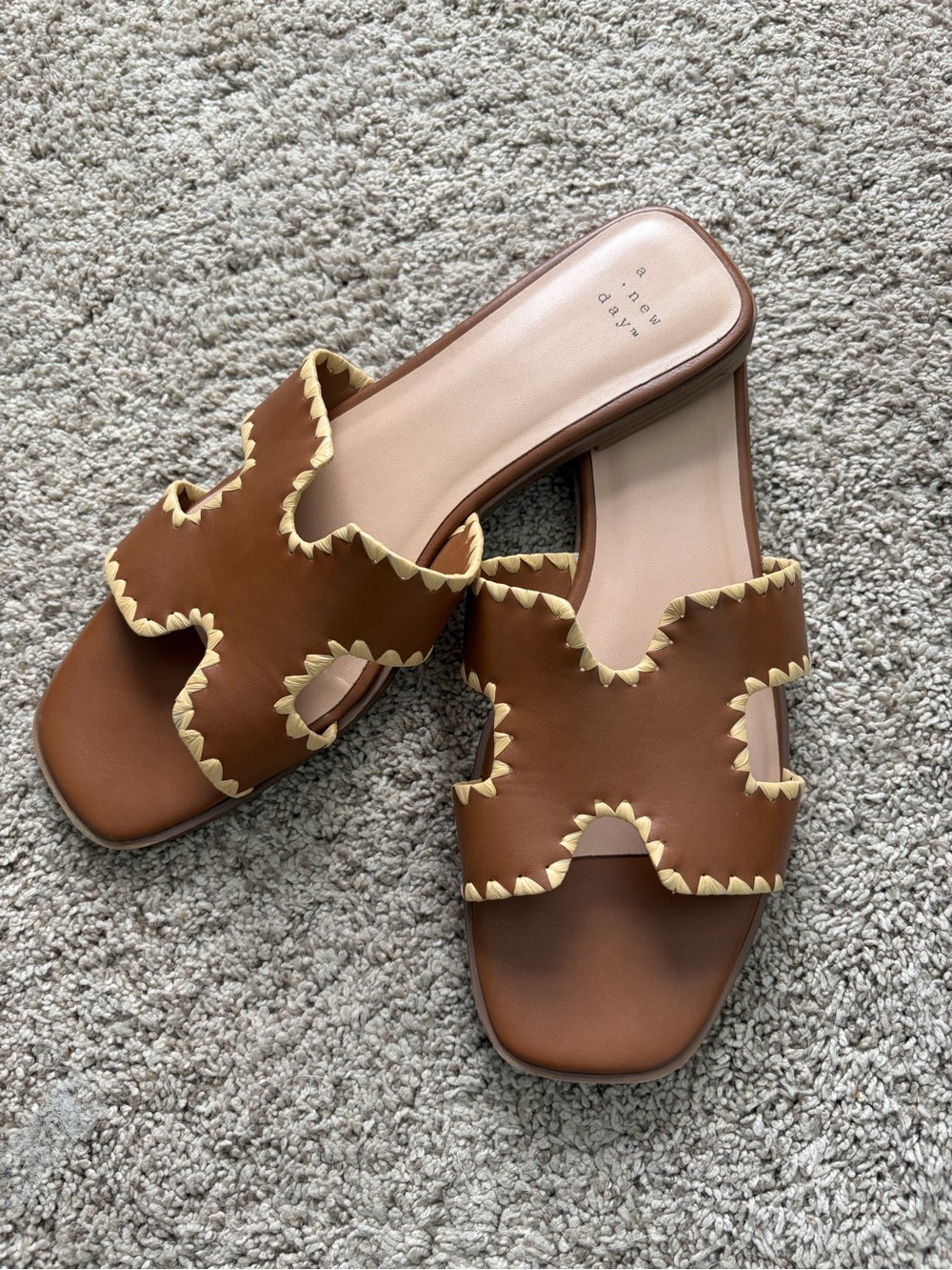 A New Day Women's Helena Whipstitch Slide Sandals